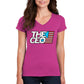 American Flag The CEO Women’s V-Neck T-Shirt