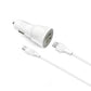 Esoulk 12W 2.4A Dual USB Travel Car Charger With 5FT Type-C Charging Cable