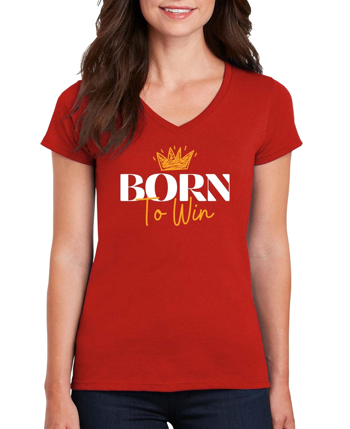 Born To Win Women’s V-Neck T-Shirt