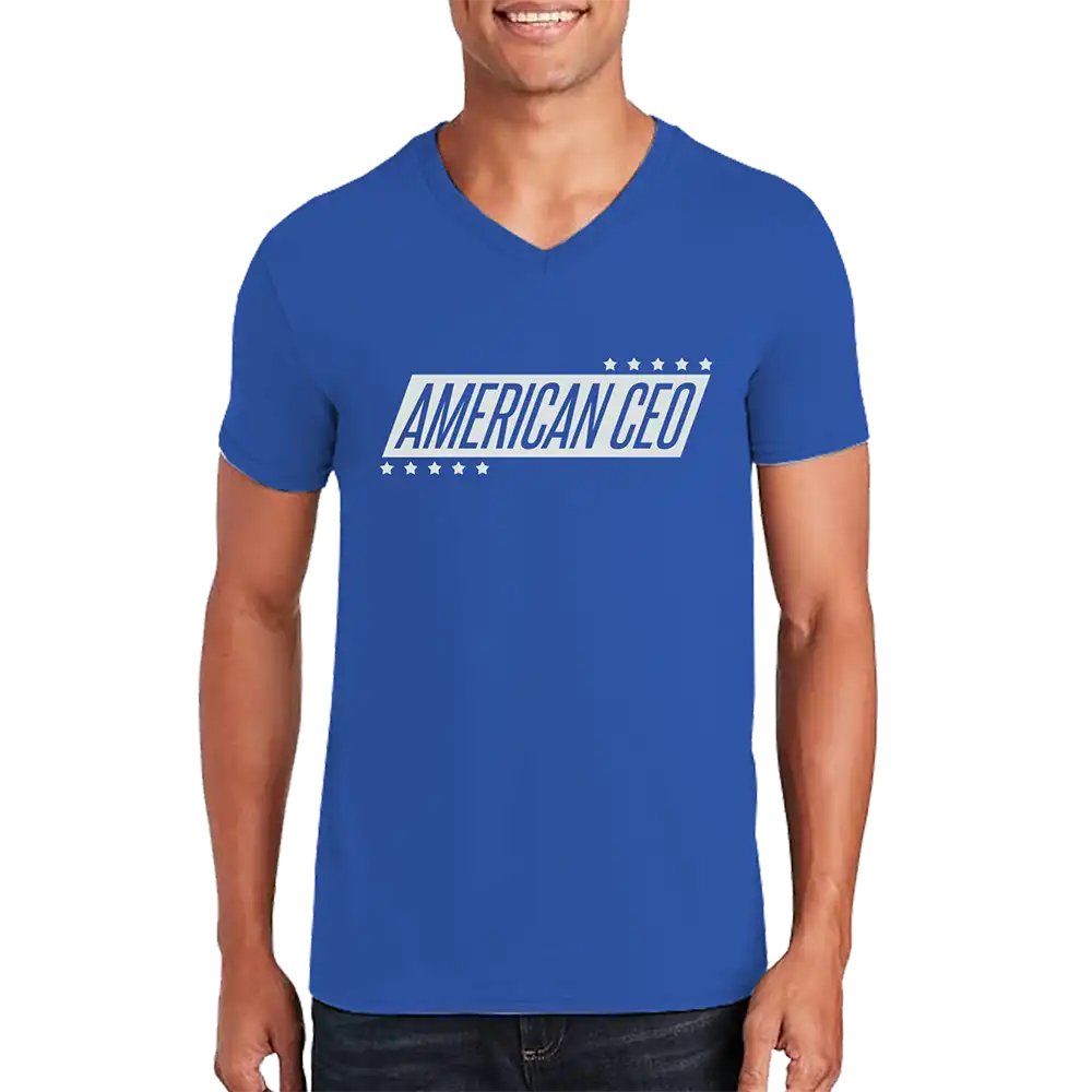 10 Stars American CEO Men’s Unisex V-Neck T-shirt