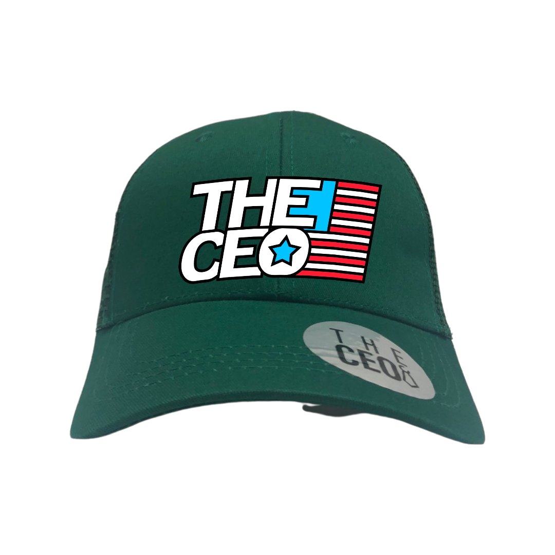 American Flag The CEO Embroidered Trucker Hat