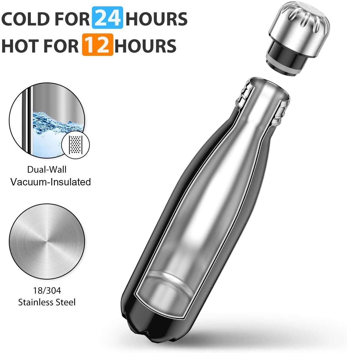 Five Star American CEO  17oz Stainless Steel Water Bottle