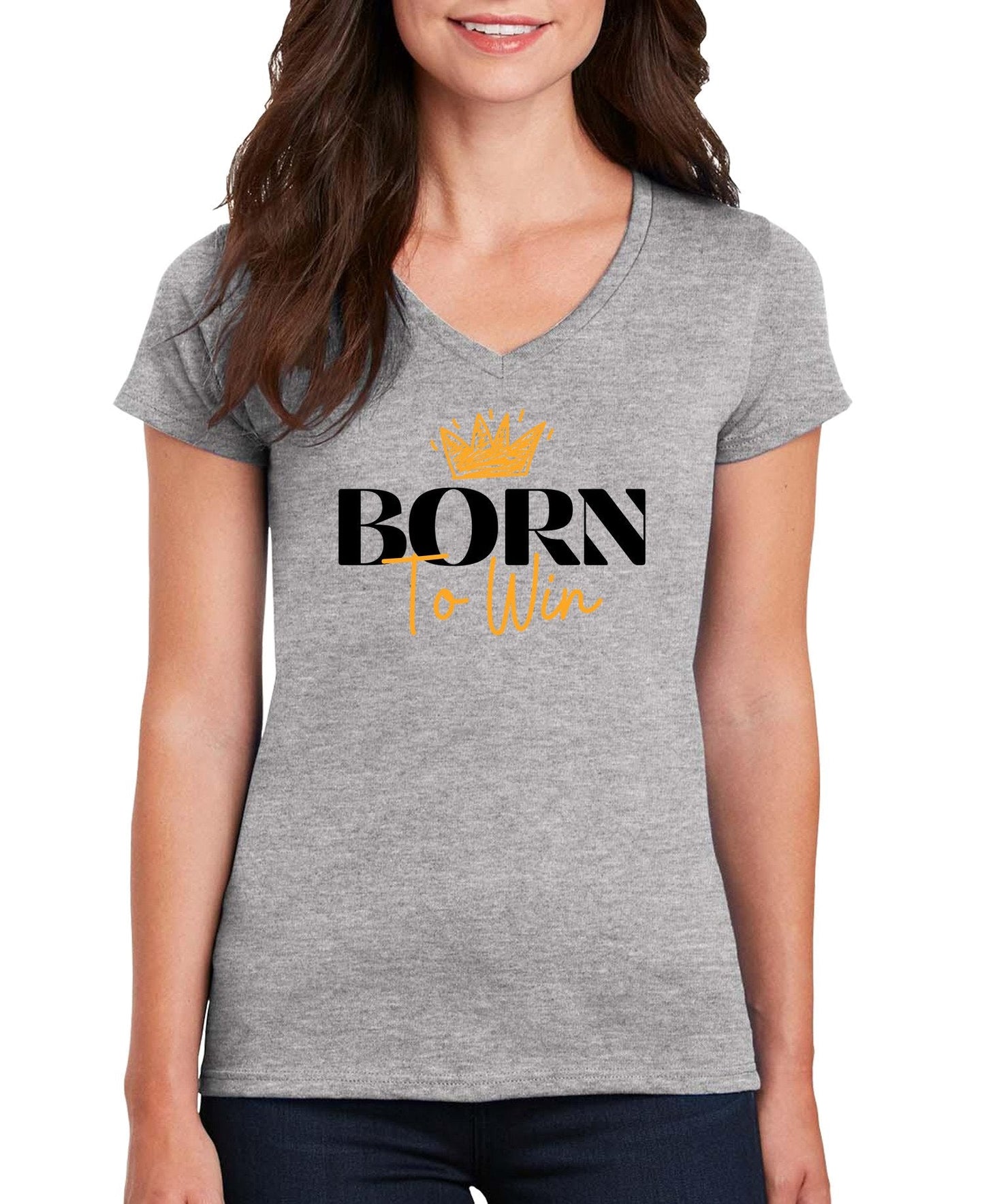 Born To Win Women’s V-Neck T-Shirt