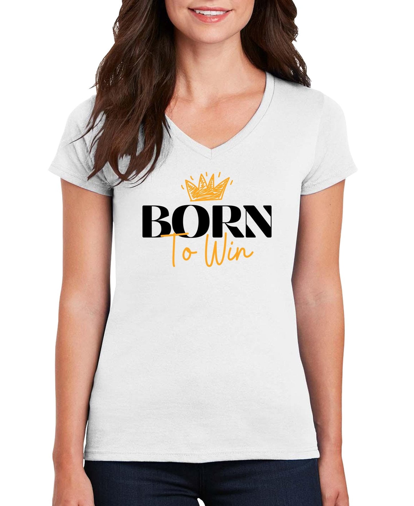 Born To Win Women’s V-Neck T-Shirt