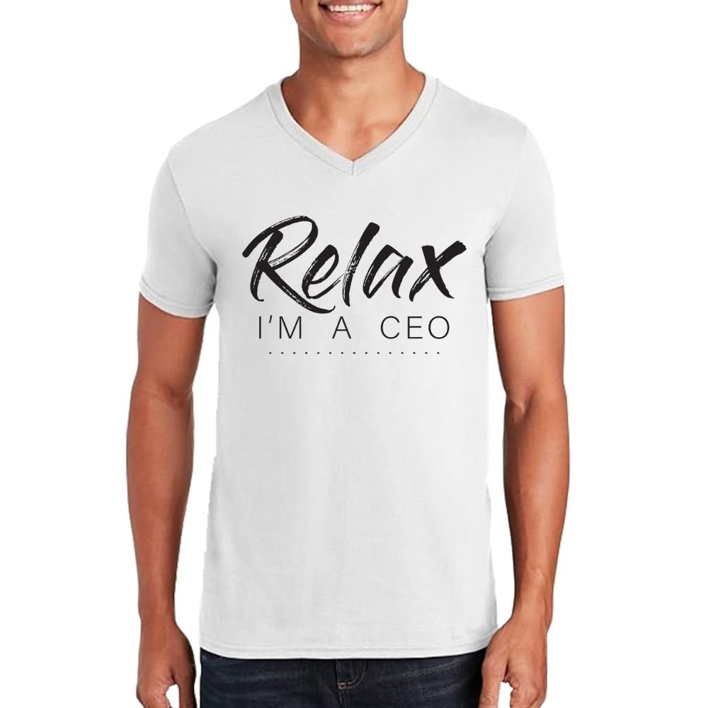 Relax I’m CEO Men’s Unisex V-Neck T-shirt