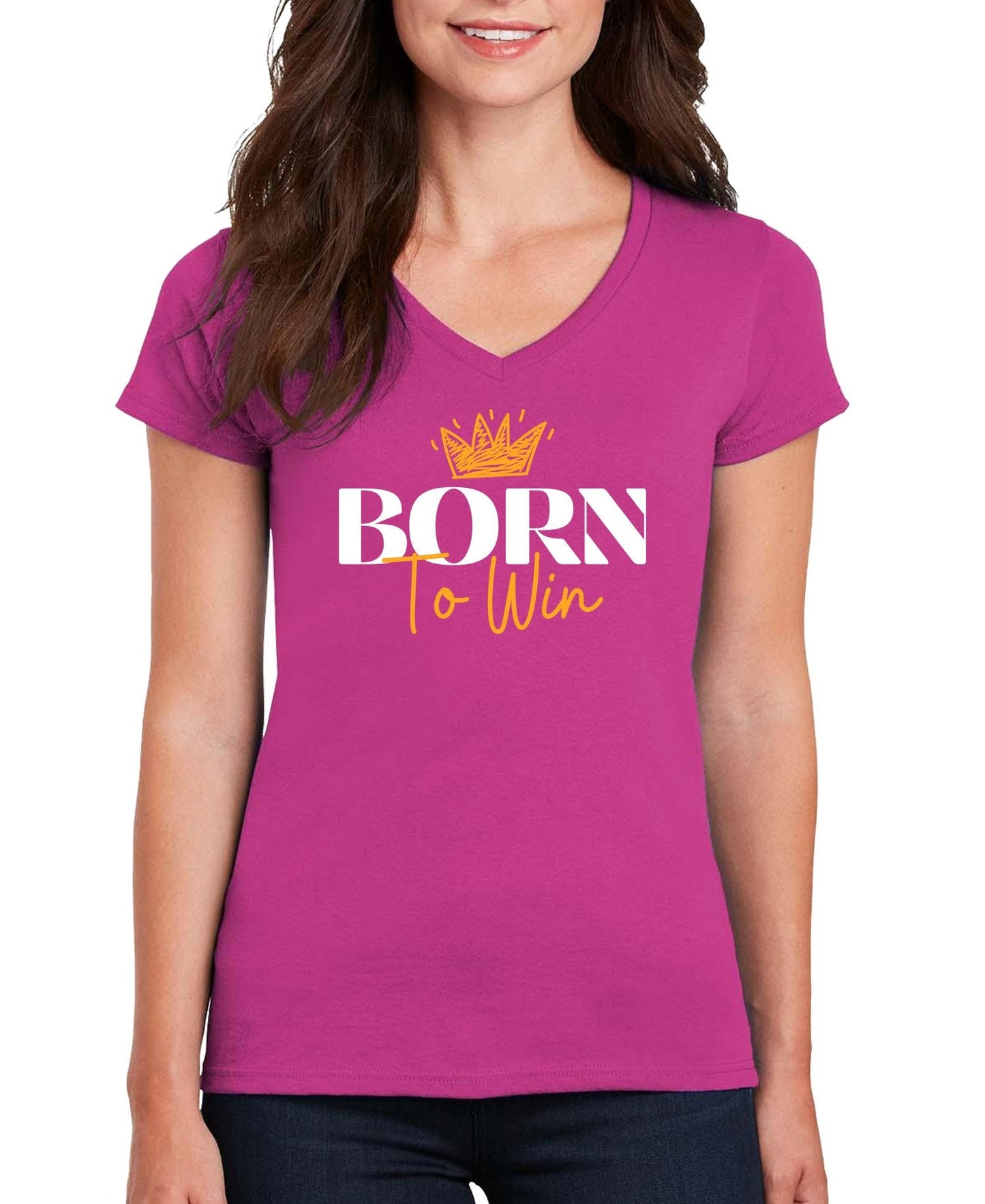 Born To Win Women’s V-Neck T-Shirt