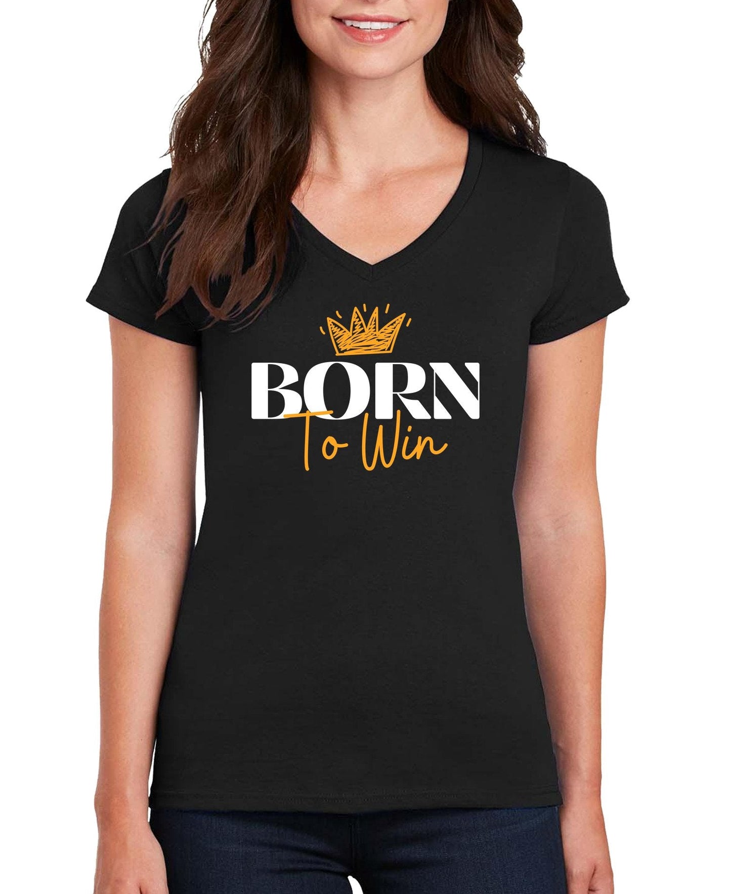 Born To Win Women’s V-Neck T-Shirt