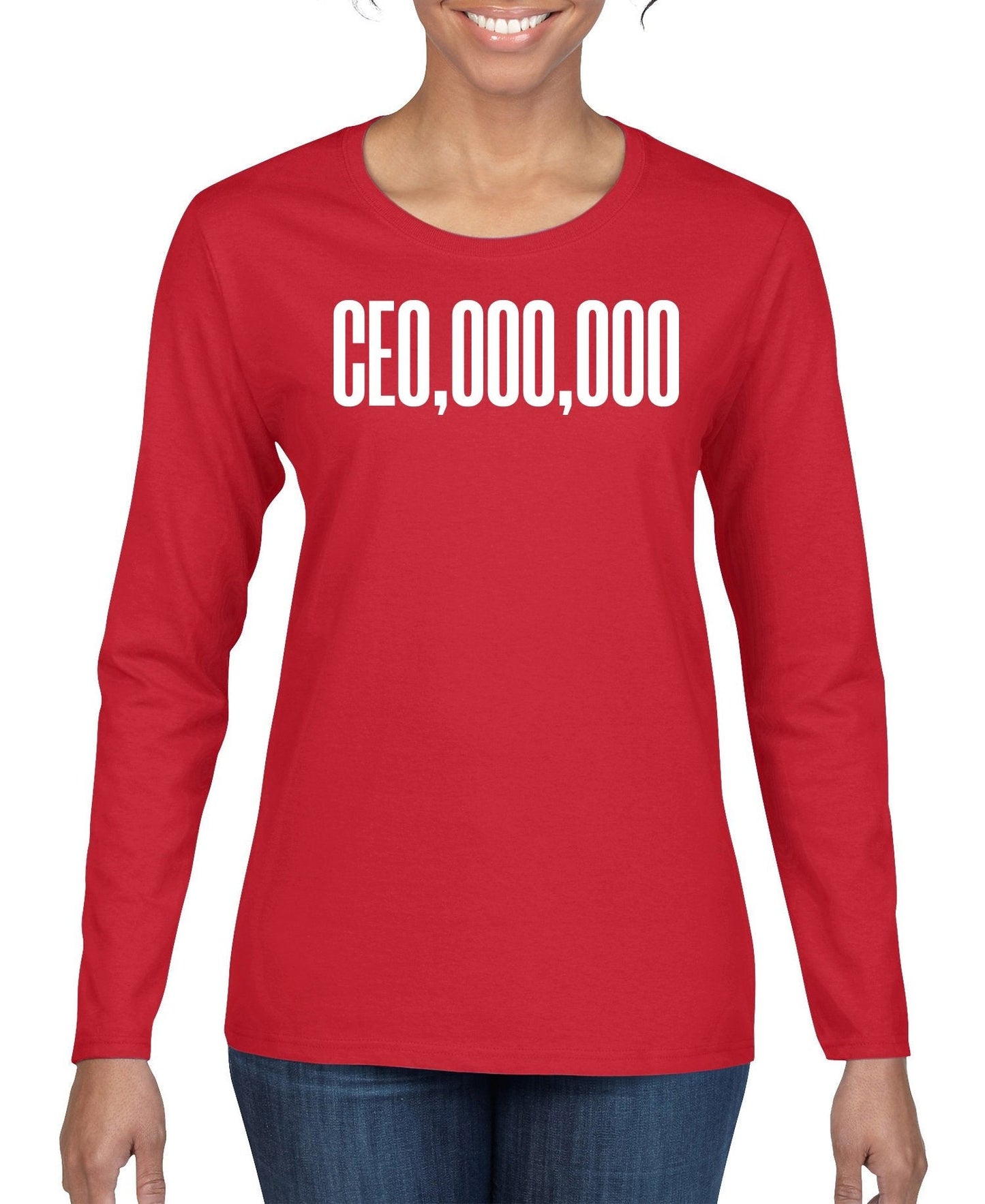 CEO,000,000 Women's Long Sleeve Shirt
