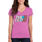 American Flag The CEO Women’s V-Neck T-Shirt