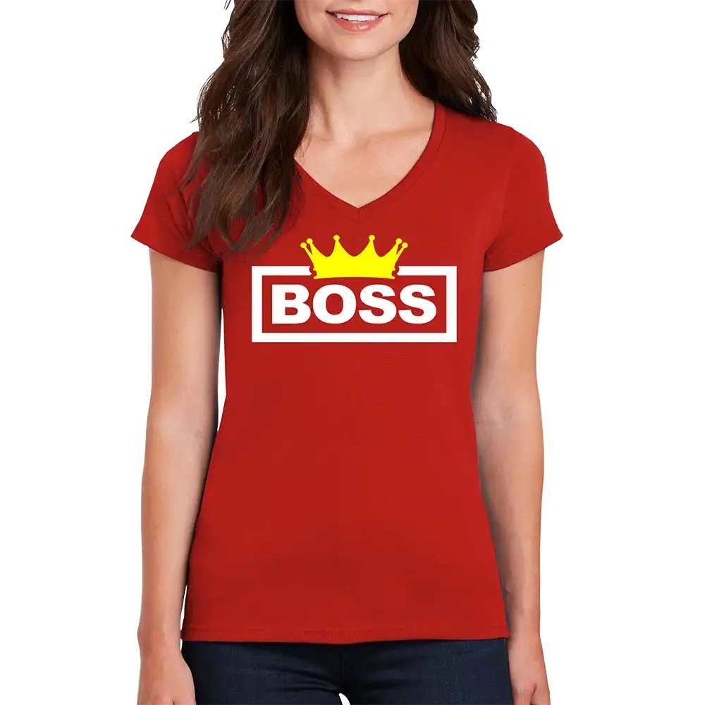 Boss Crown Women’s V-Neck T-Shirt