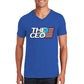 American Flag The CEO Men’s Unisex V-Neck T-shirt