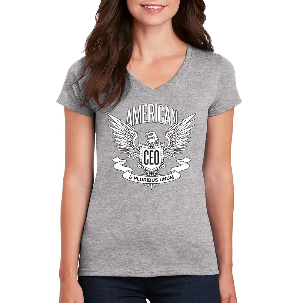 American CEO Eagle Women’s V-Neck T-Shirt