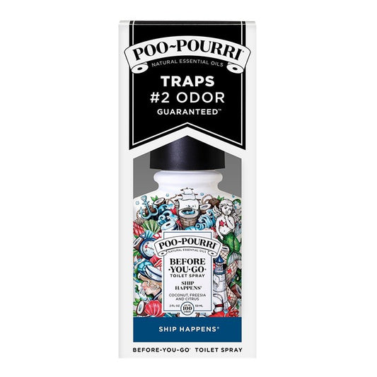 PooPourri Ship Happens 59 ml, verpackt Kokosnuss + Freesie + Zitrus