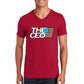 American Flag The CEO Men’s Unisex V-Neck T-shirt