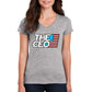 American Flag The CEO Women’s V-Neck T-Shirt