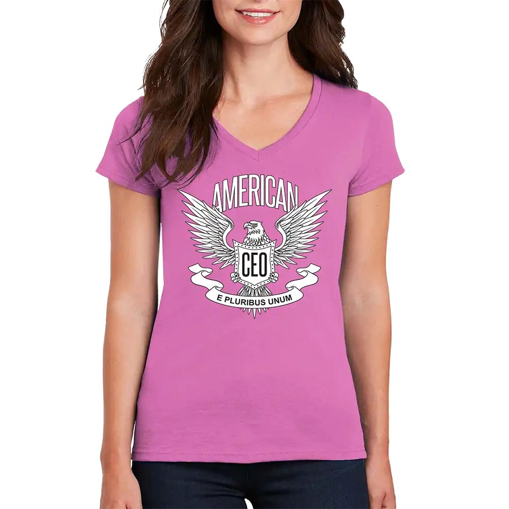 American CEO Eagle Women’s V-Neck T-Shirt
