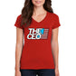 American Flag The CEO Women’s V-Neck T-Shirt