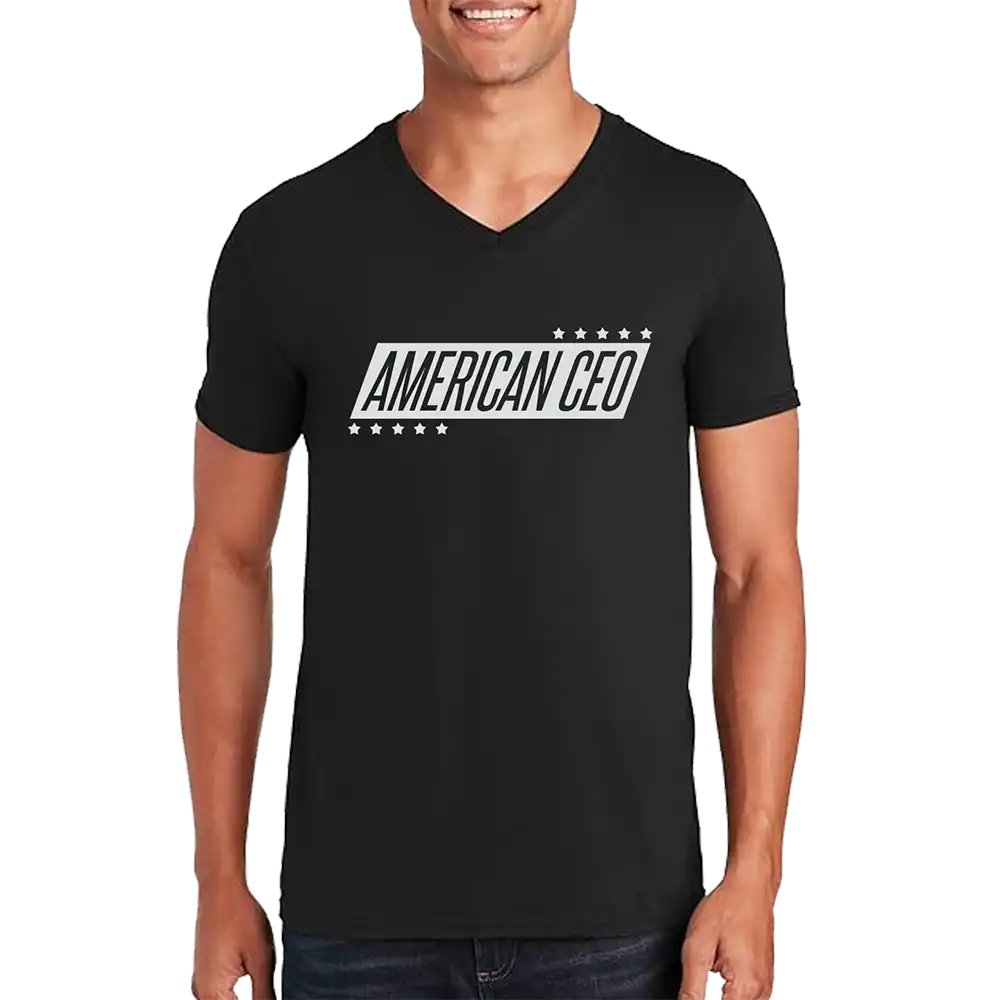 10 Stars American CEO Men’s Unisex V-Neck T-shirt