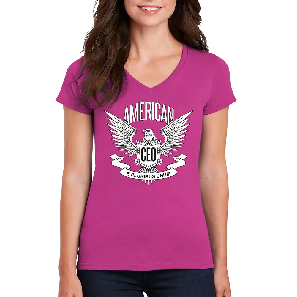 American CEO Eagle Women’s V-Neck T-Shirt