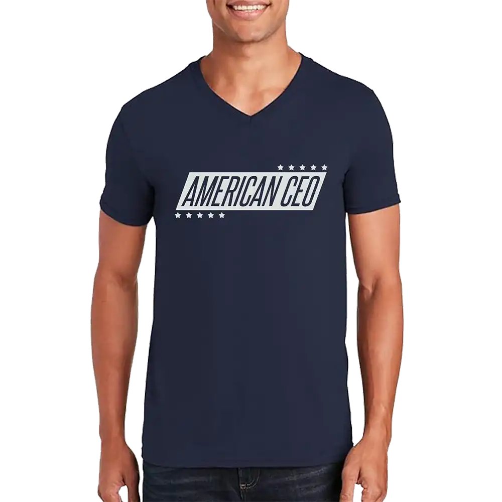 10 Stars American CEO Men’s Unisex V-Neck T-shirt