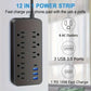 Power Strip Surge Protector - 8 Outlets, 3 USB Ports & 1 USB-C Port