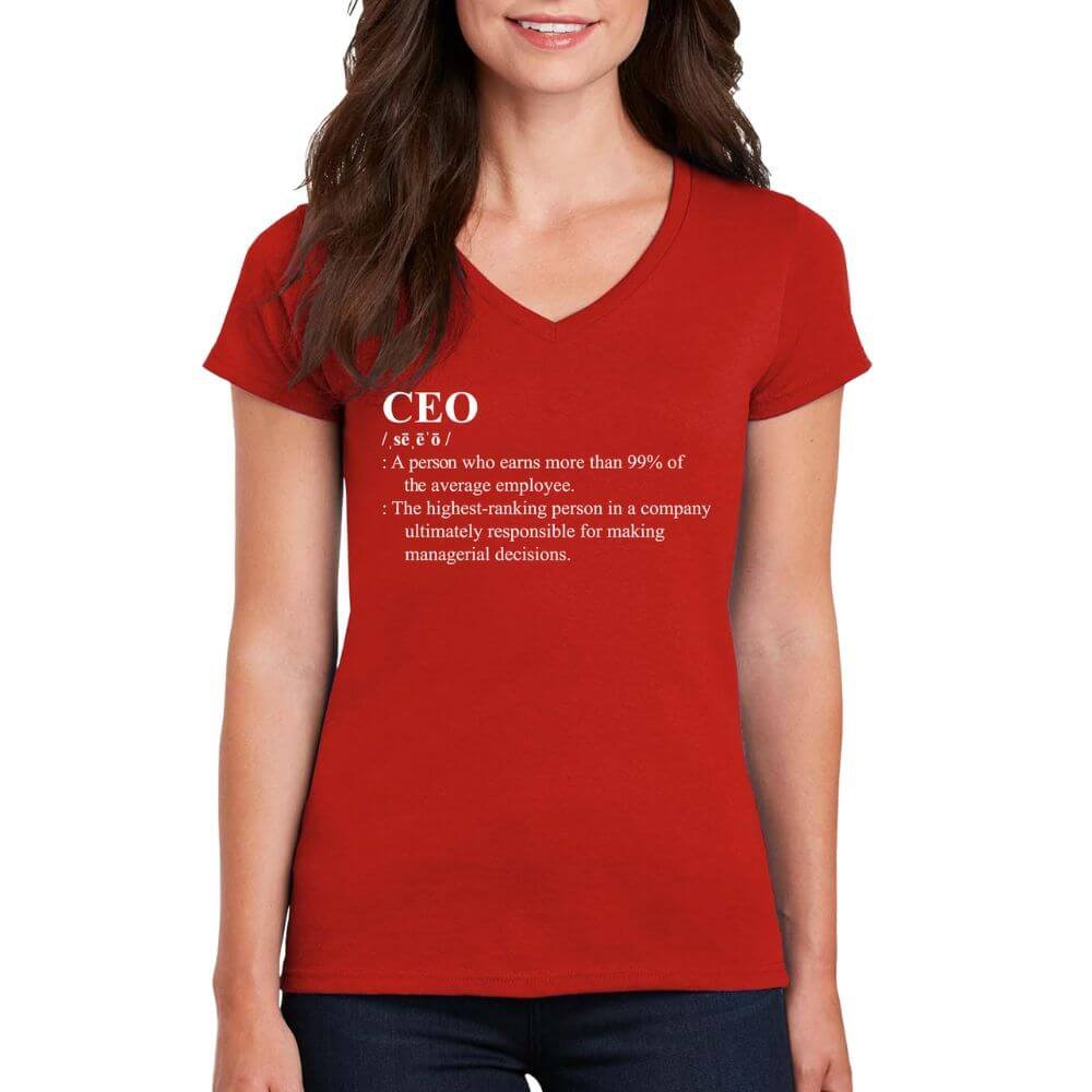 CEO Definition Women’s V-Neck T-Shirt