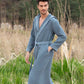 Men's Hooded Turkish Cotton Waffle Robe
