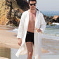 Men's Hooded Turkish Cotton Waffle Robe