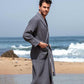 Men's Lightweight Waffle Spa Robe with Shawl Collar