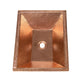 18" Rectangular Double Wall Hammered Copper Bathroom Sink