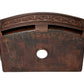 33" Farmhouse Single Well Cactus Design Round Apron Hammered Copper Kitchen Sink
