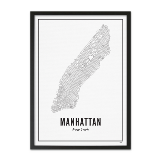 PRINT OF NEW YORK - MANHATTAN