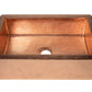 33" Farmhouse Single Well Plain Straight Apron Hammered Copper Kitchen Sink