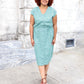 Nile Blue Button Dress