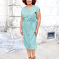 Nile Blue Button Dress