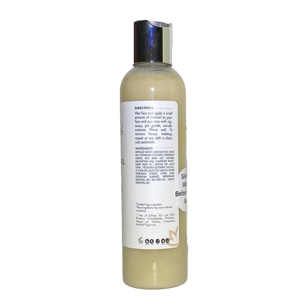 Organic Acne Cleanser with Hemp Seed Oil – Gentle Face & Body Wash for Breakouts, Oily Skin & Inflammation