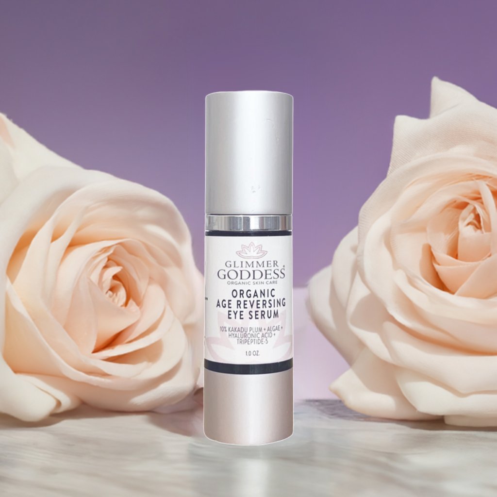 Organic Age Reversing Eye Serum – Instant Firming Eye Treatment with Peptides, Vitamin C & Spirulina