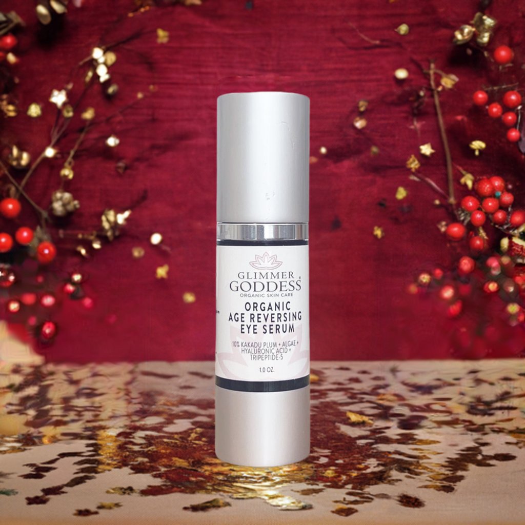 Organic Age Reversing Eye Serum – Instant Firming Eye Treatment with Peptides, Vitamin C & Spirulina
