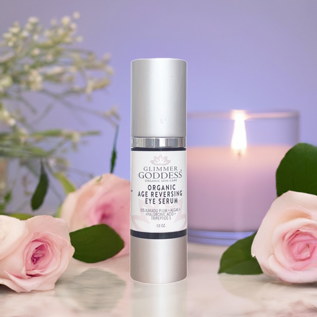 Organic Age Reversing Eye Serum – Instant Firming Eye Treatment with Peptides, Vitamin C & Spirulina