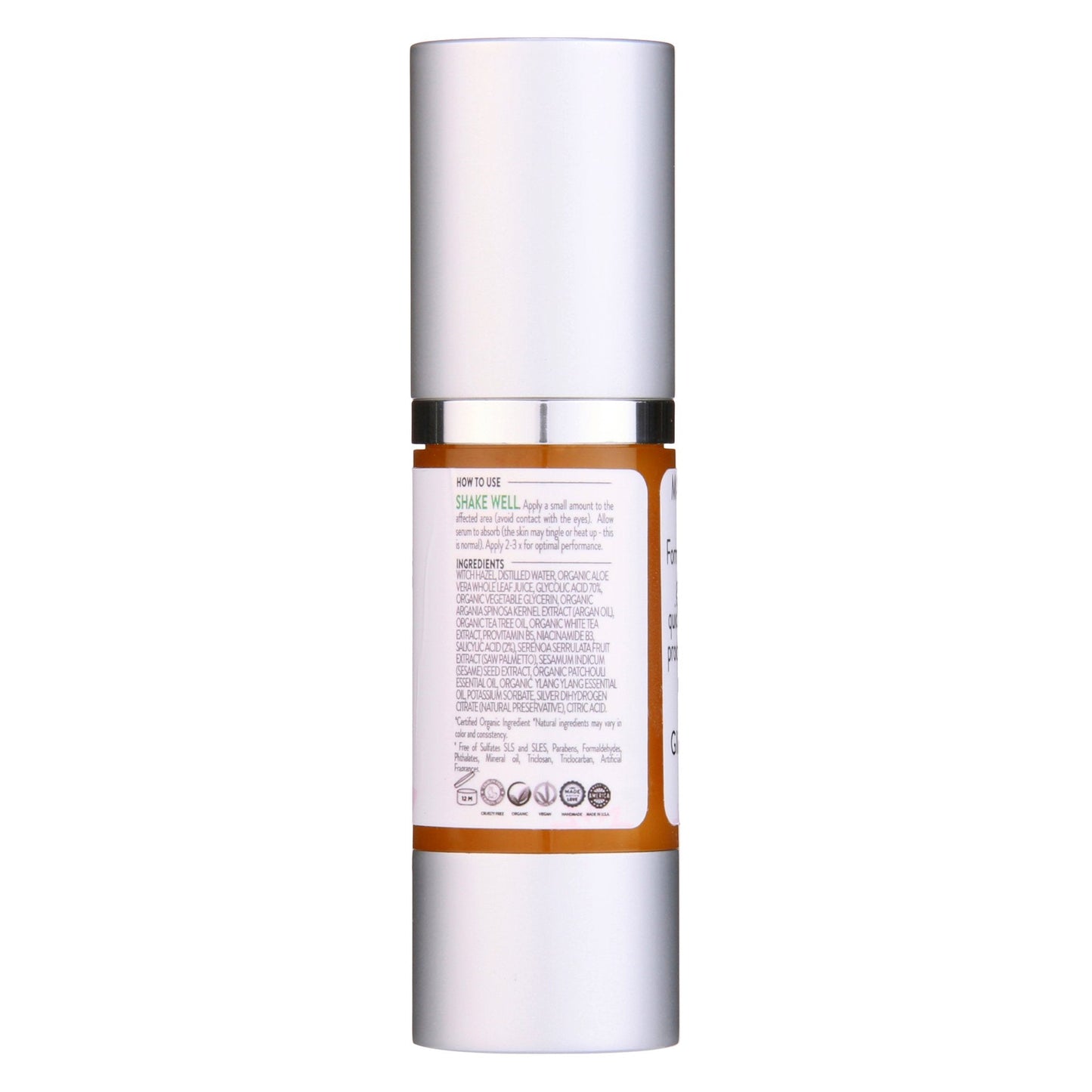 Organic Acne Serum – Oil Control & Pore Clearing Serum for Breakouts, Oily Skin & Blemishes