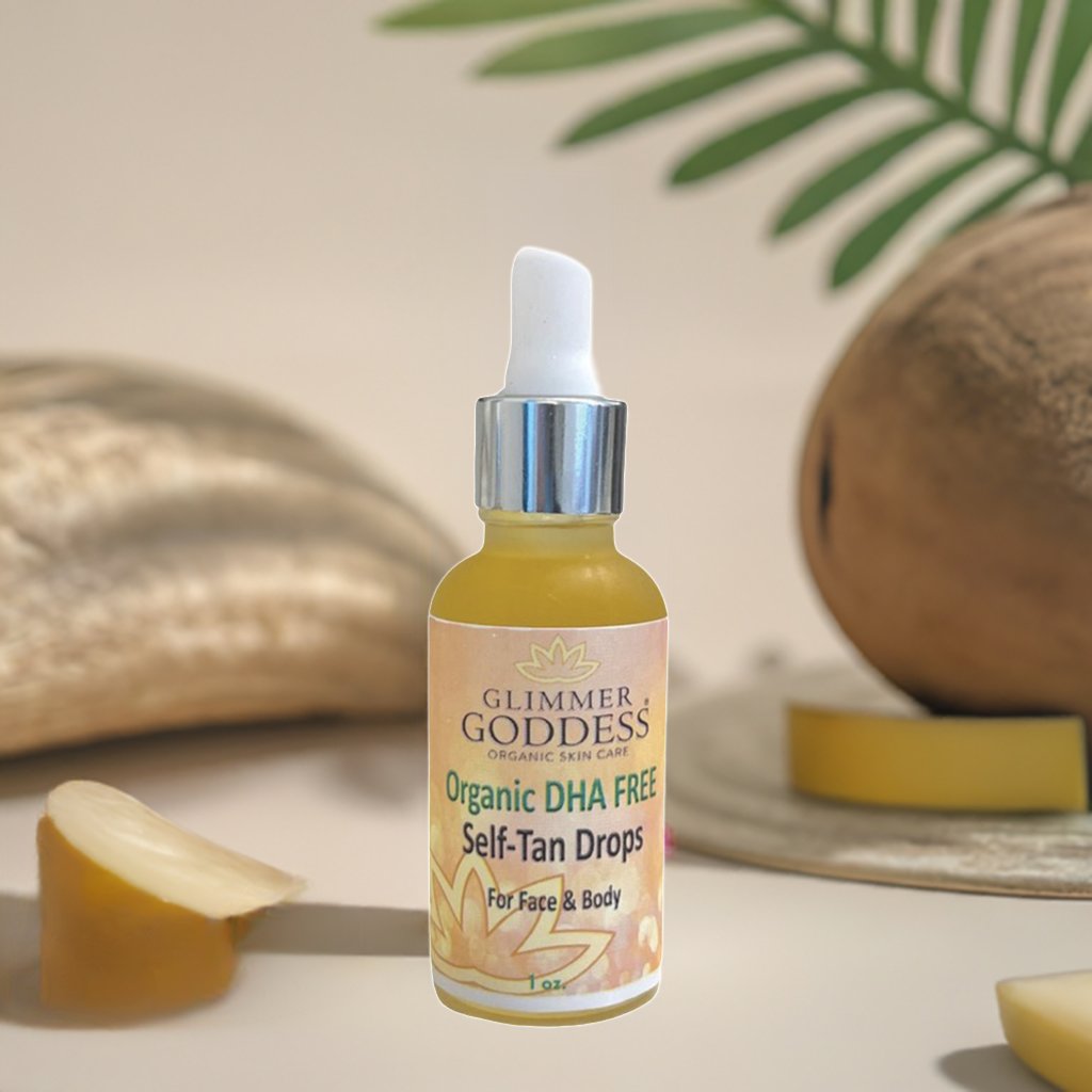 Organic DHA-Free Tanning Drops – Gradual Self Tan Drops with No Smell for Face & Body