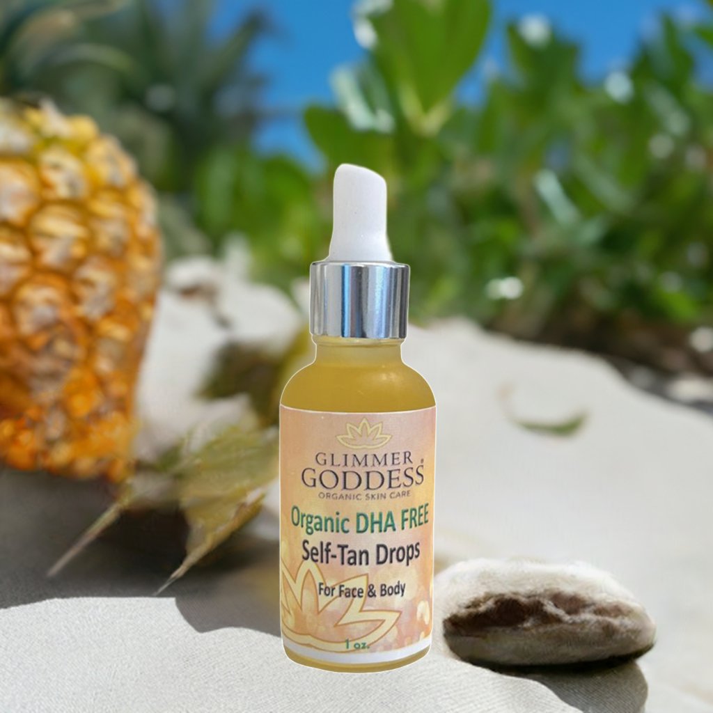 Organic DHA-Free Tanning Drops – Gradual Self Tan Drops with No Smell for Face & Body
