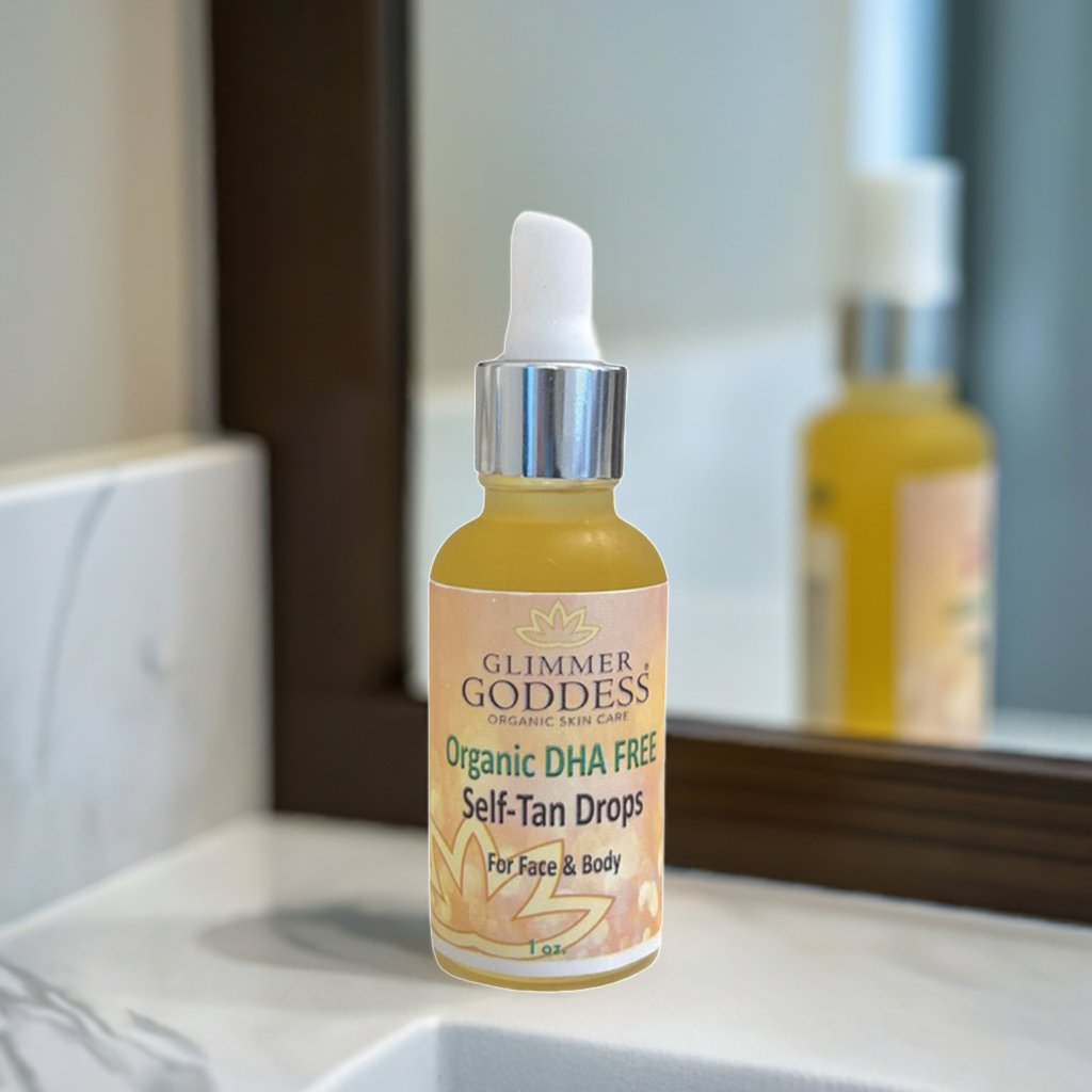 Organic DHA-Free Tanning Drops – Gradual Self Tan Drops with No Smell for Face & Body