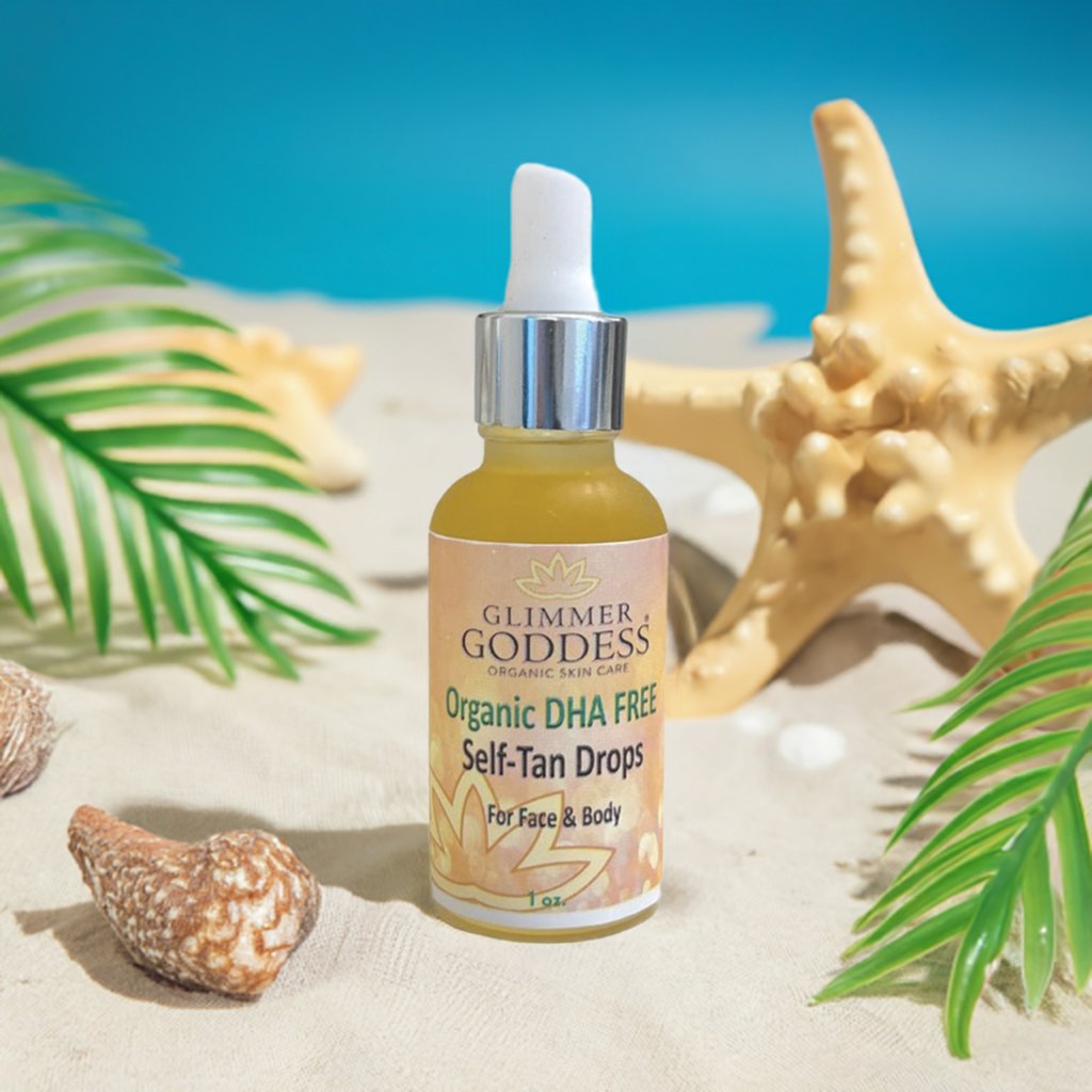 Organic DHA-Free Tanning Drops – Gradual Self Tan Drops with No Smell for Face & Body