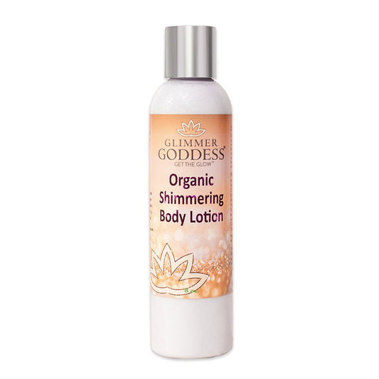 Organic Diamond Shimmer Body Lotion – Sexy Level 2 & Super Level 3 Shimmer in 4 oz & 8 oz