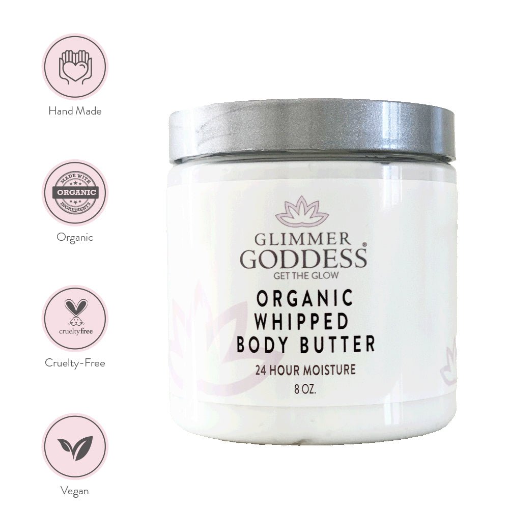 Organic Whipped Body Butter 8 oz – Ultra-Rich Moisturizer for Dry Skin & Eczema in 40+ Scents