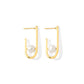 J Hoop Freshwater Pearl Earrings