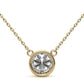 AGI Certified 2 CTW Round Brilliant Lab Grown Diamond Bezel Pendant in 14K Gold