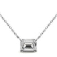 2.00 CTW AGI Certified Lab-Grown Emerald-Cut Diamond Solitaire Pendant in Choice Of 14K White or Yellow Gold
