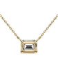 2.00 CTW AGI Certified Lab-Grown Emerald-Cut Diamond Solitaire Pendant in Choice Of 14K White or Yellow Gold